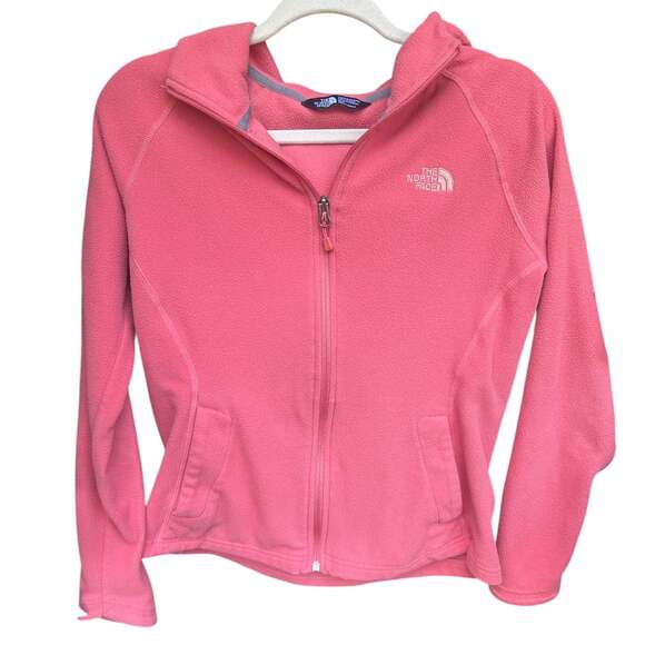 The North Face Women’s Fleece Full Zip Hoodie Jacket Pink Medium - Picture 1 of 5
